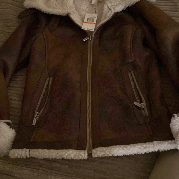 Suede bomber jacket with fleece lining - Picture 5 of 9